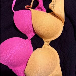 Pink and yellow bras PINK
